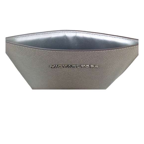 MICHAEL KORS Gray Saffiano Leather iPad Mini Padded Sleeve /Pouch /Case /Cover - Picture 7 of 8